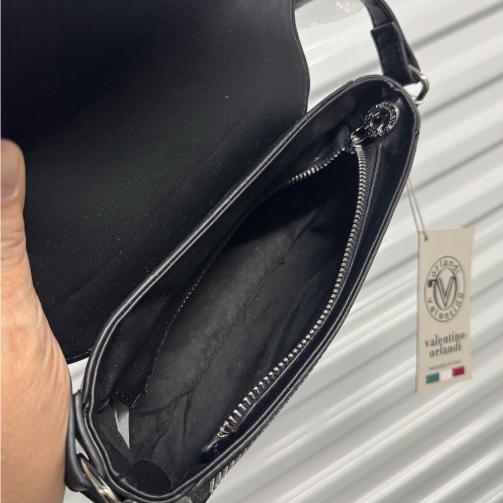 Valentino Orlandi Black and Silver Shoulder Bag - Picture 4 of 4